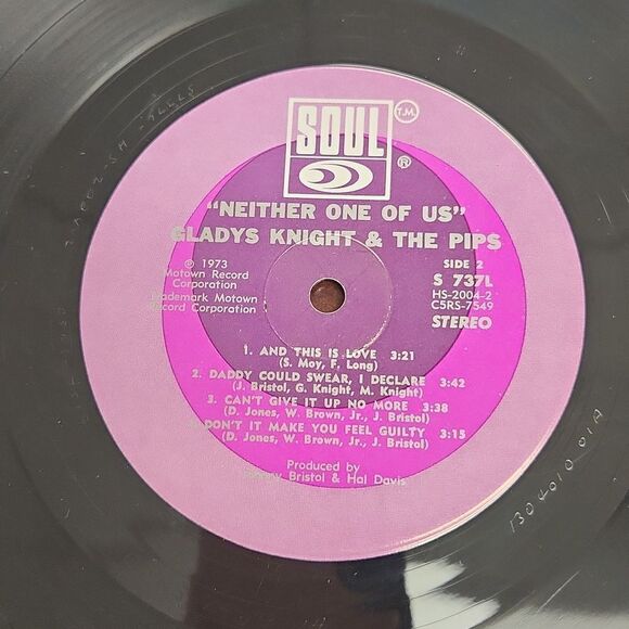 Gladys Knight & The Pips Neither of Us 1973 Vinyl Record - Picture 7 of 8